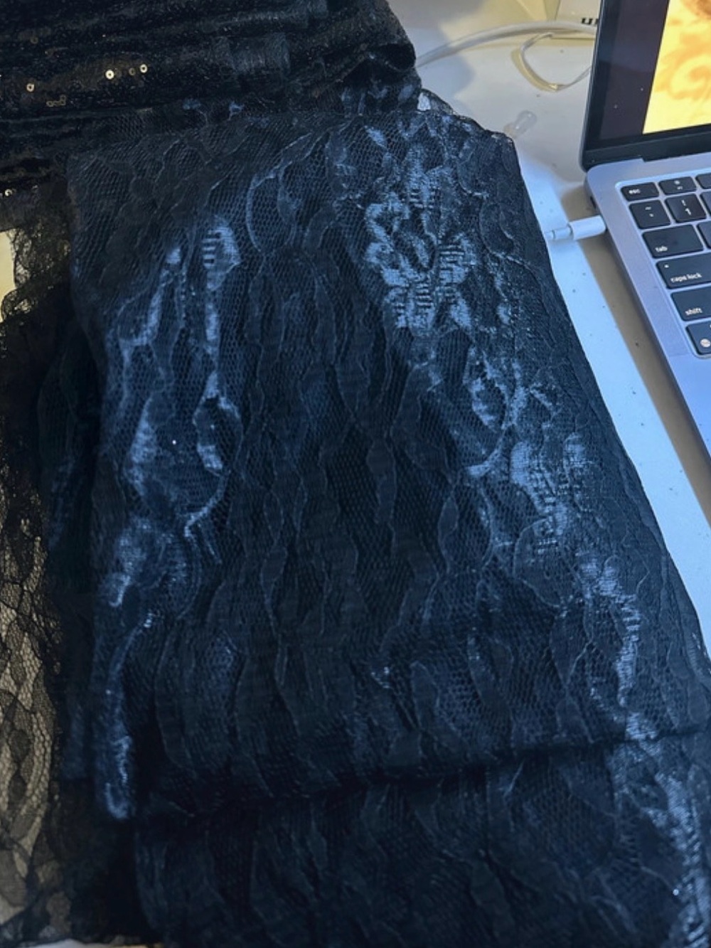 Black Lace Overlay